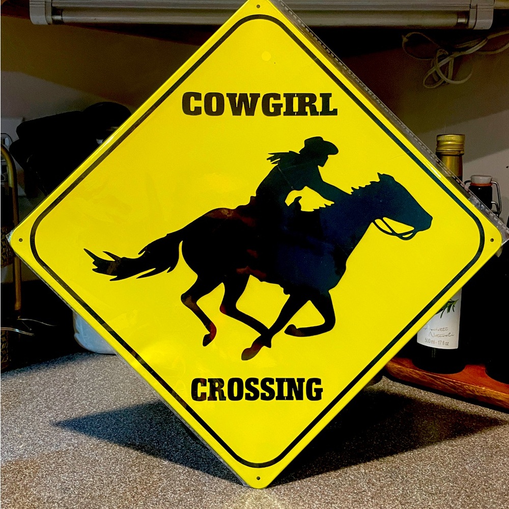 COPY - Cowgirl Crossing Metal Sign